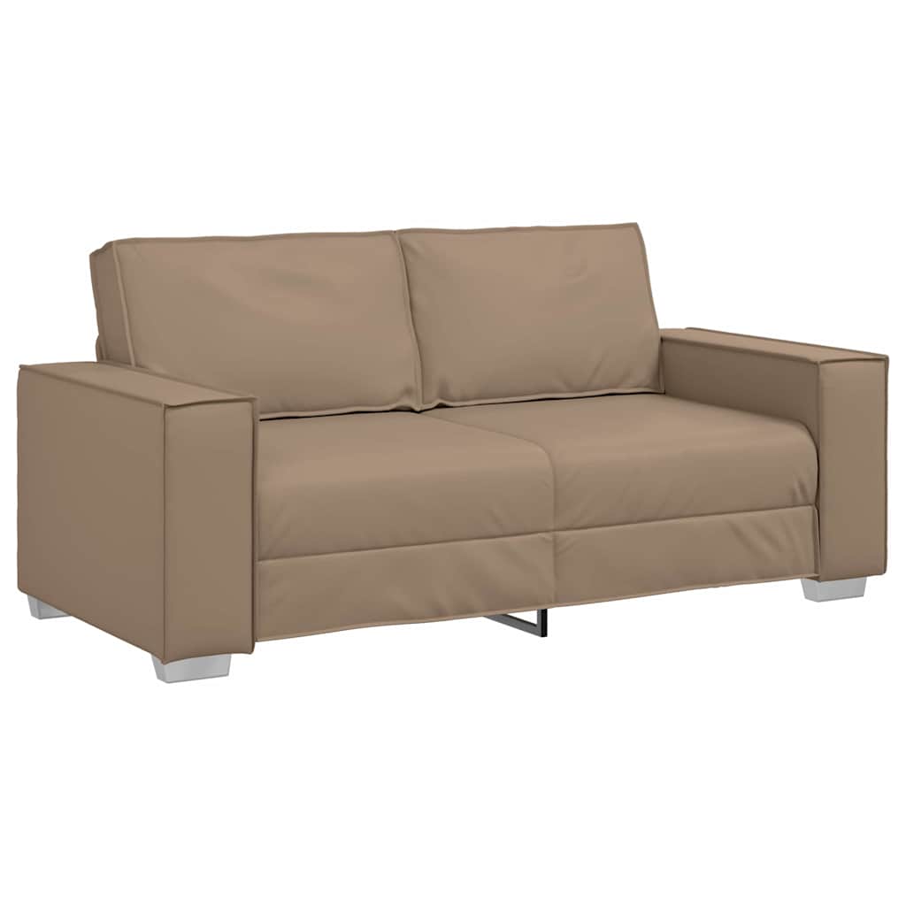 vidaXL Sofa dwuosobowa Cappuccino 180 cm Skóra ekologiczna