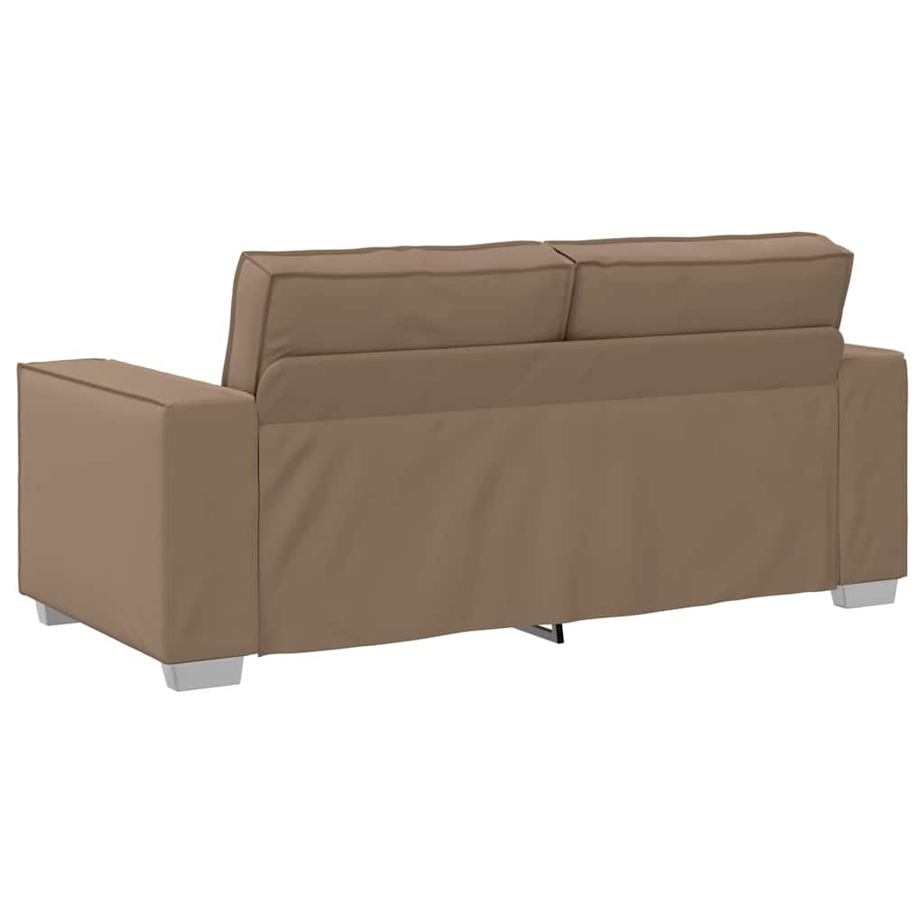 vidaXL Sofa dwuosobowa Cappuccino 180 cm Skóra ekologiczna