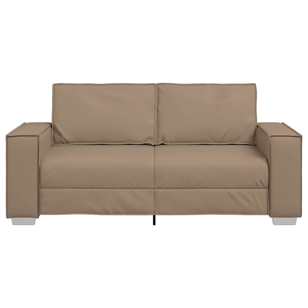 vidaXL Sofa dwuosobowa Cappuccino 180 cm Skóra ekologiczna