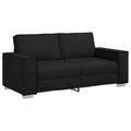 vidaXL Sofa dwuosobowa Czarny 180 cm Skóra ekologiczna