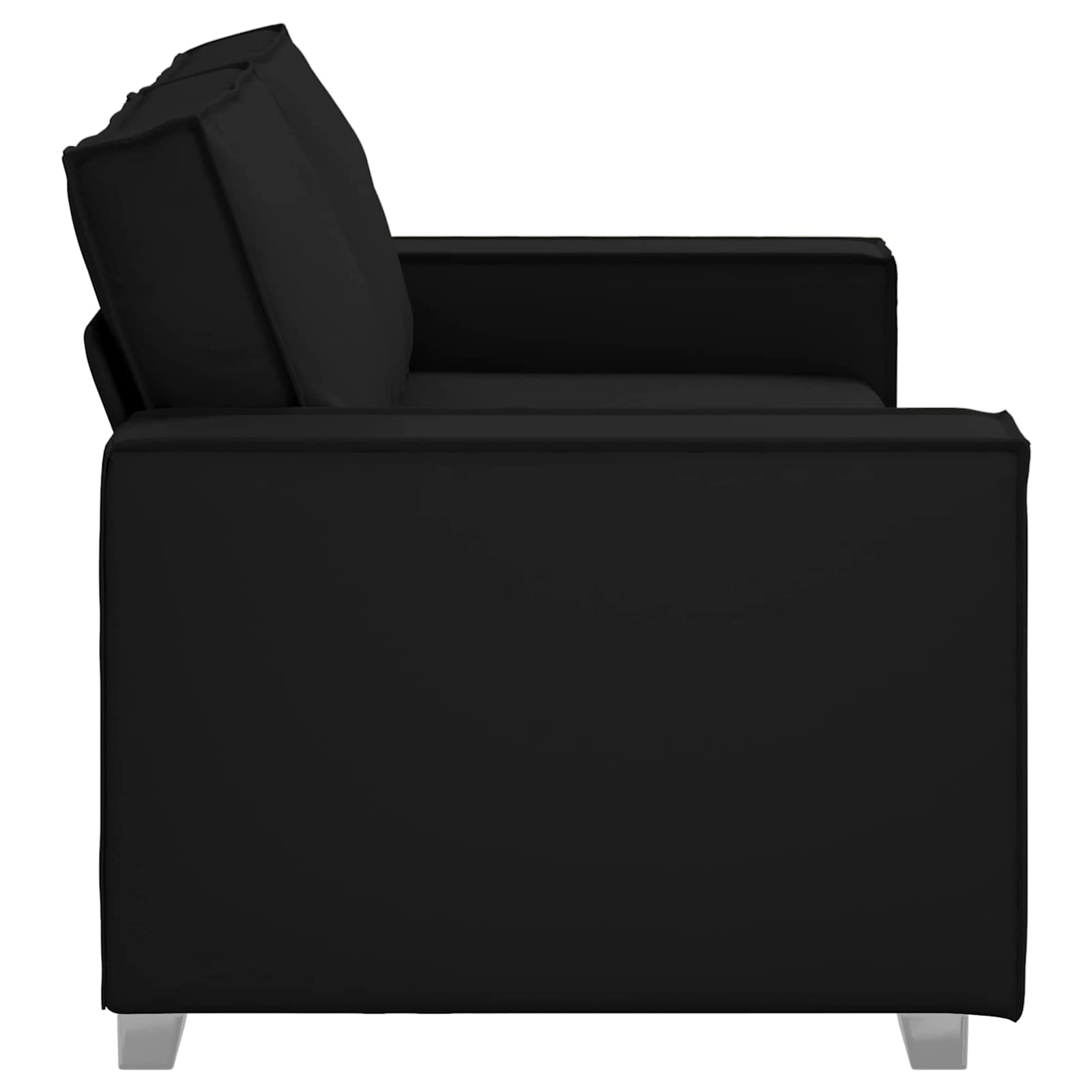 vidaXL Sofa dwuosobowa Czarny 180 cm Skóra ekologiczna