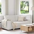 vidaXL Sofa dwuosobowa Biały 180 cm Skóra ekologiczna