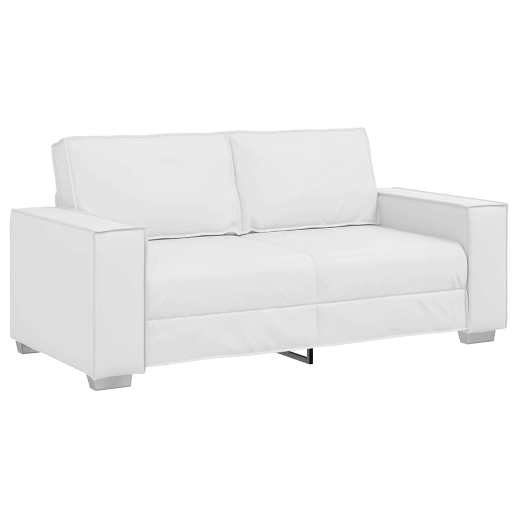 vidaXL Sofa dwuosobowa Biały 180 cm Skóra ekologiczna