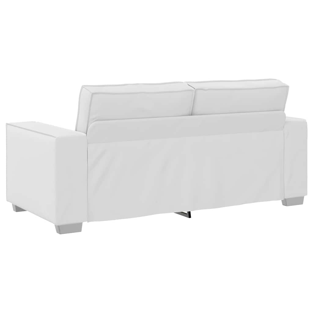 vidaXL Sofa dwuosobowa Biały 180 cm Skóra ekologiczna