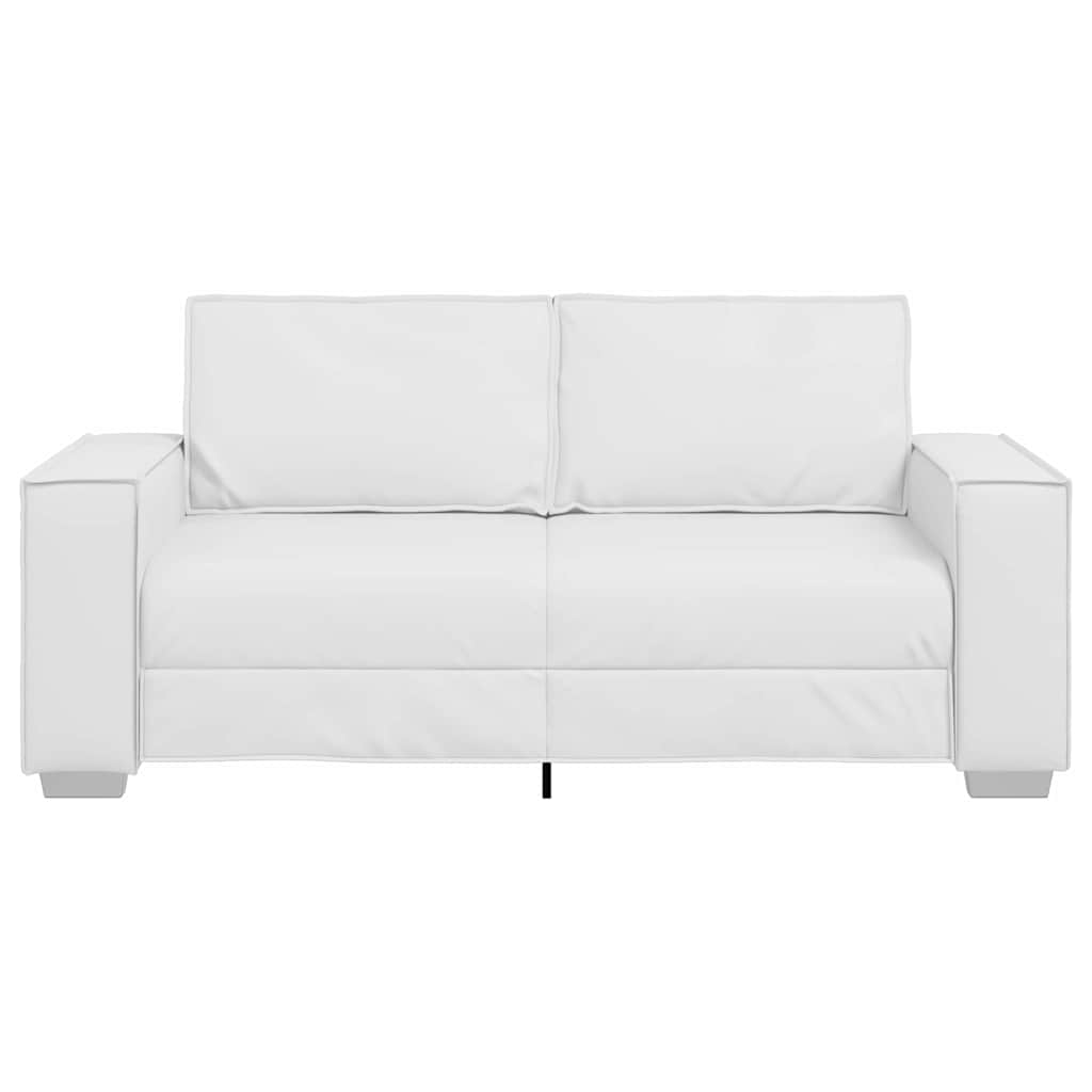 vidaXL Sofa dwuosobowa Biały 180 cm Skóra ekologiczna