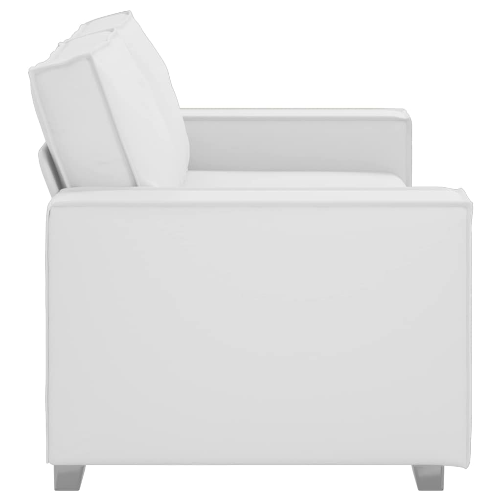 vidaXL Sofa dwuosobowa Biały 180 cm Skóra ekologiczna