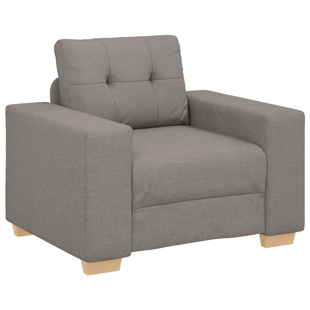 vidaXL Fotel, taupe, 100x78x80 cm, obity tkaniną