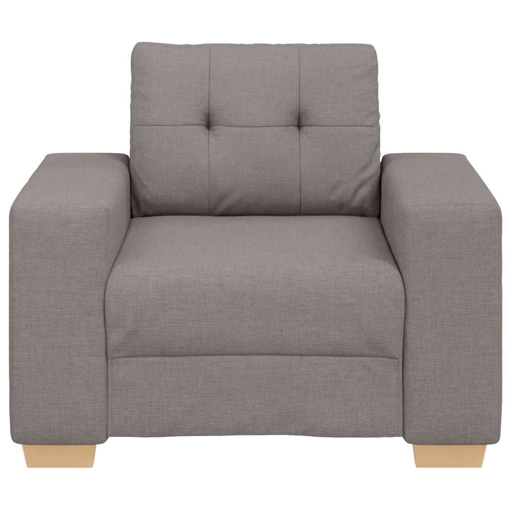 vidaXL Fotel, taupe, 100x78x80 cm, obity tkaniną