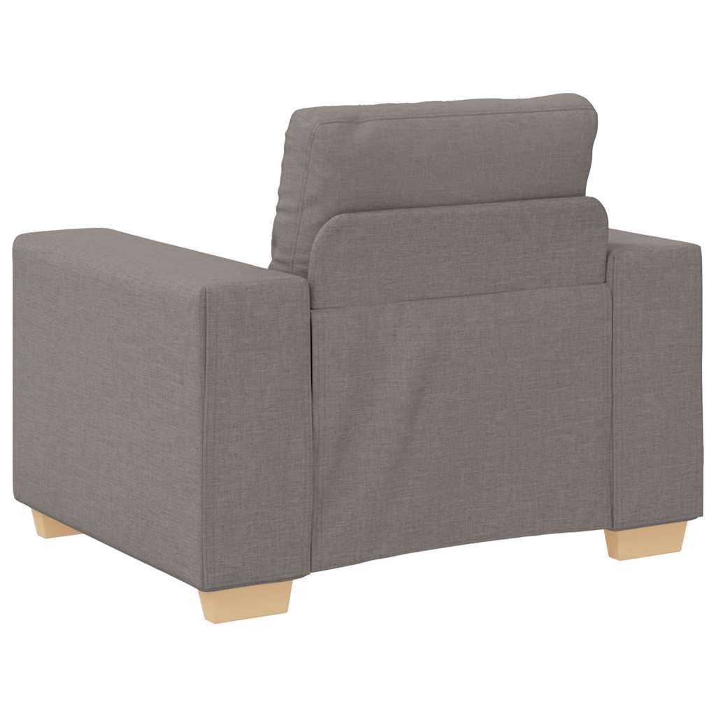vidaXL Fotel, taupe, 100x78x80 cm, obity tkaniną