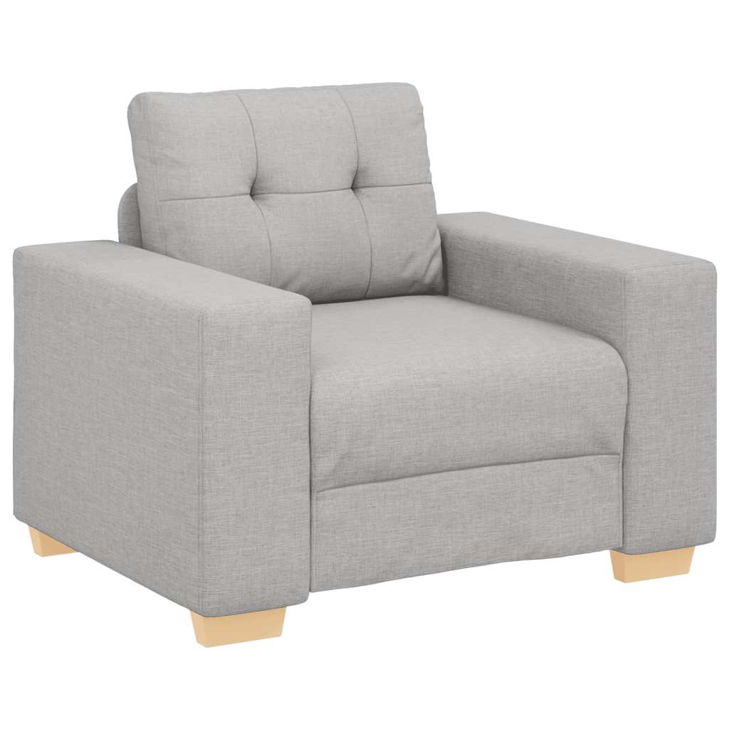 vidaXL Sofa Fotel, szary chmurowy, 100x78x80 cm, obity tkaniną
