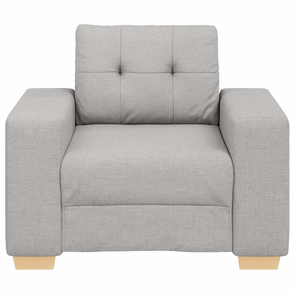 vidaXL Sofa Fotel, szary chmurowy, 100x78x80 cm, obity tkaniną