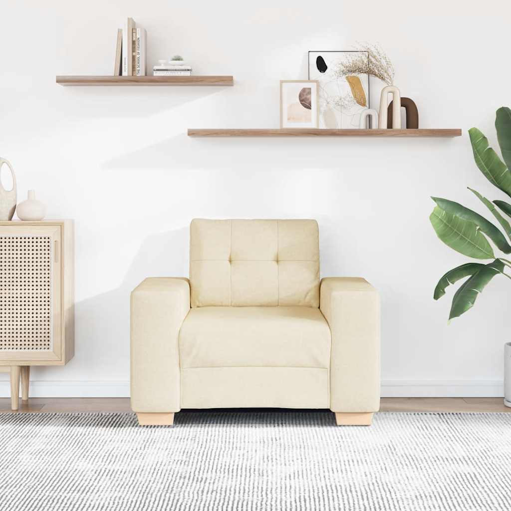 vidaXL Fotel obity lnem 100x78x80 cm
