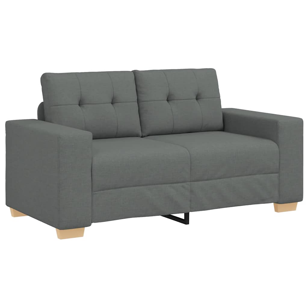 vidaXL Sofa dwuosobowa, ciemnoszara, 160x77x82 cm, tkanina
