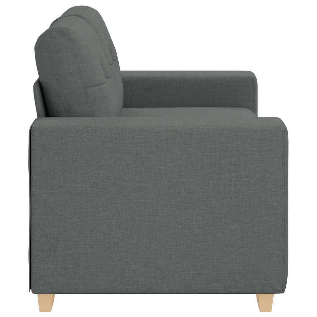 vidaXL Sofa dwuosobowa, ciemnoszara, 160x77x82 cm, tkanina