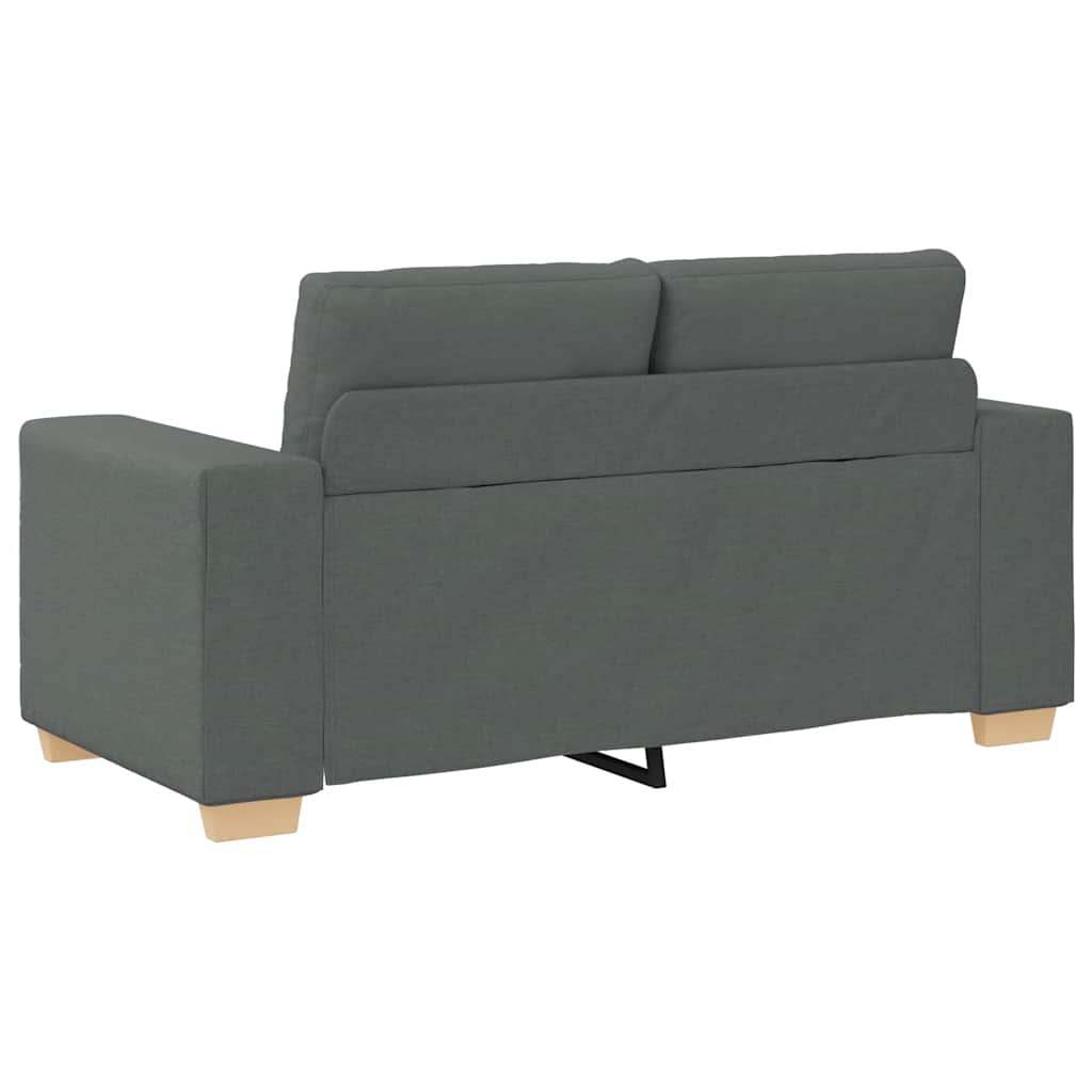 vidaXL Sofa dwuosobowa, ciemnoszara, 160x77x82 cm, tkanina