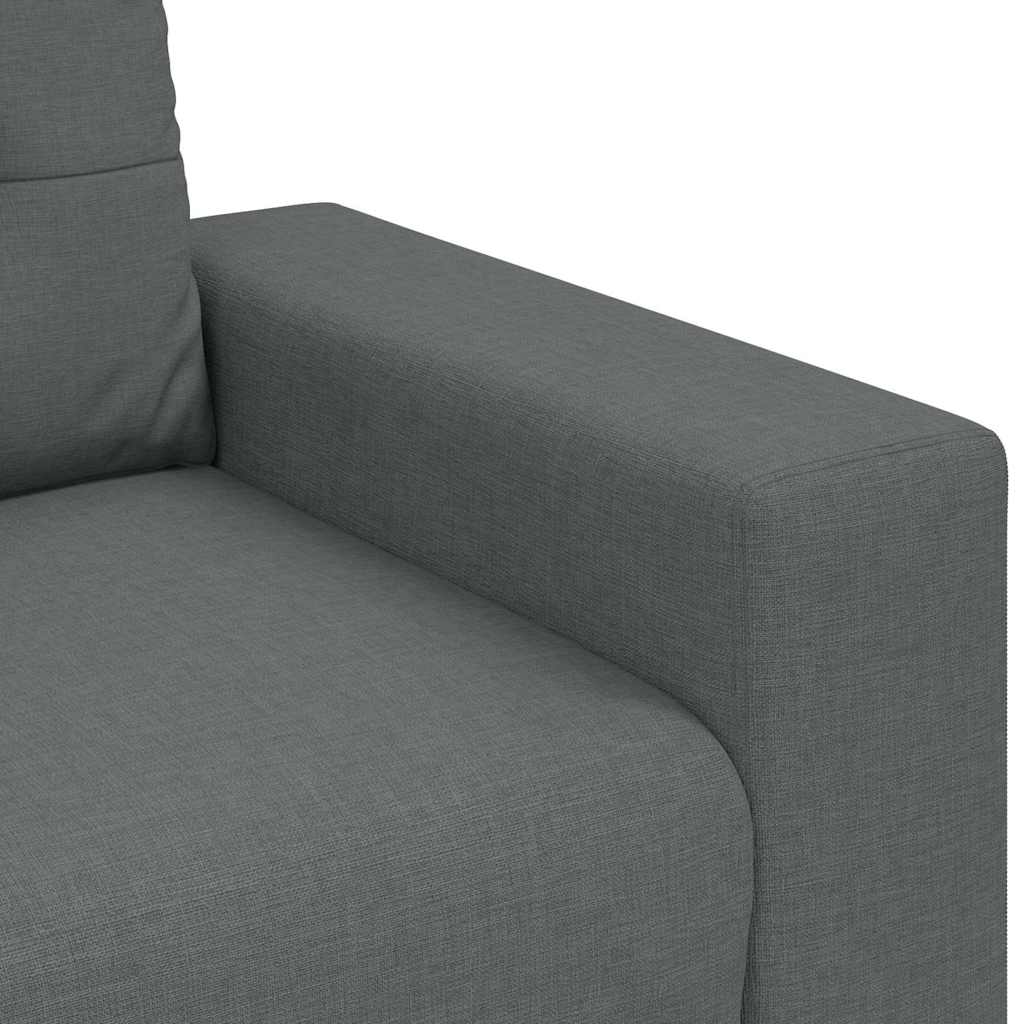 vidaXL Sofa dwuosobowa, ciemnoszara, 160x77x82 cm, tkanina
