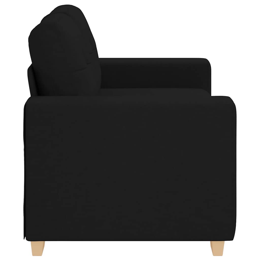 vidaXL Sofa dwuosobowa, czarna, 160x77x82 cm, tkanina
