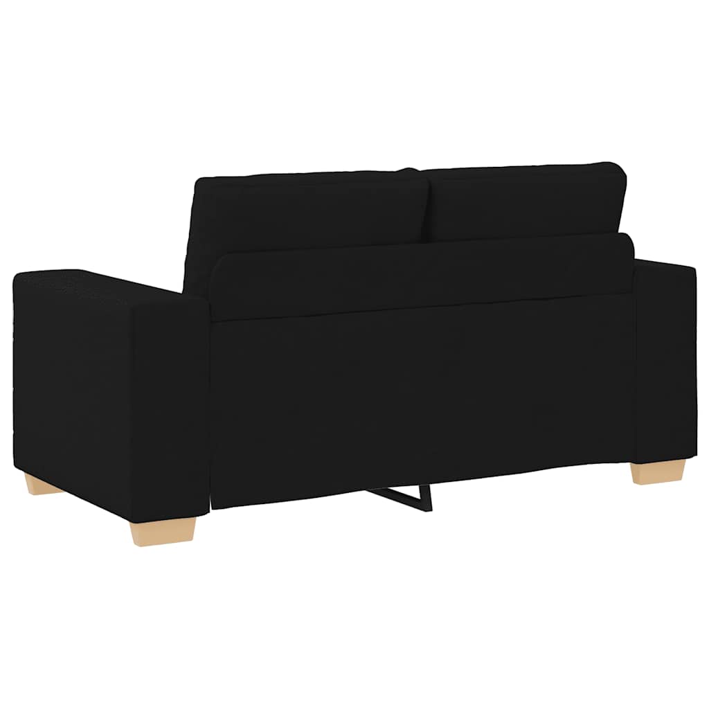 vidaXL Sofa dwuosobowa, czarna, 160x77x82 cm, tkanina