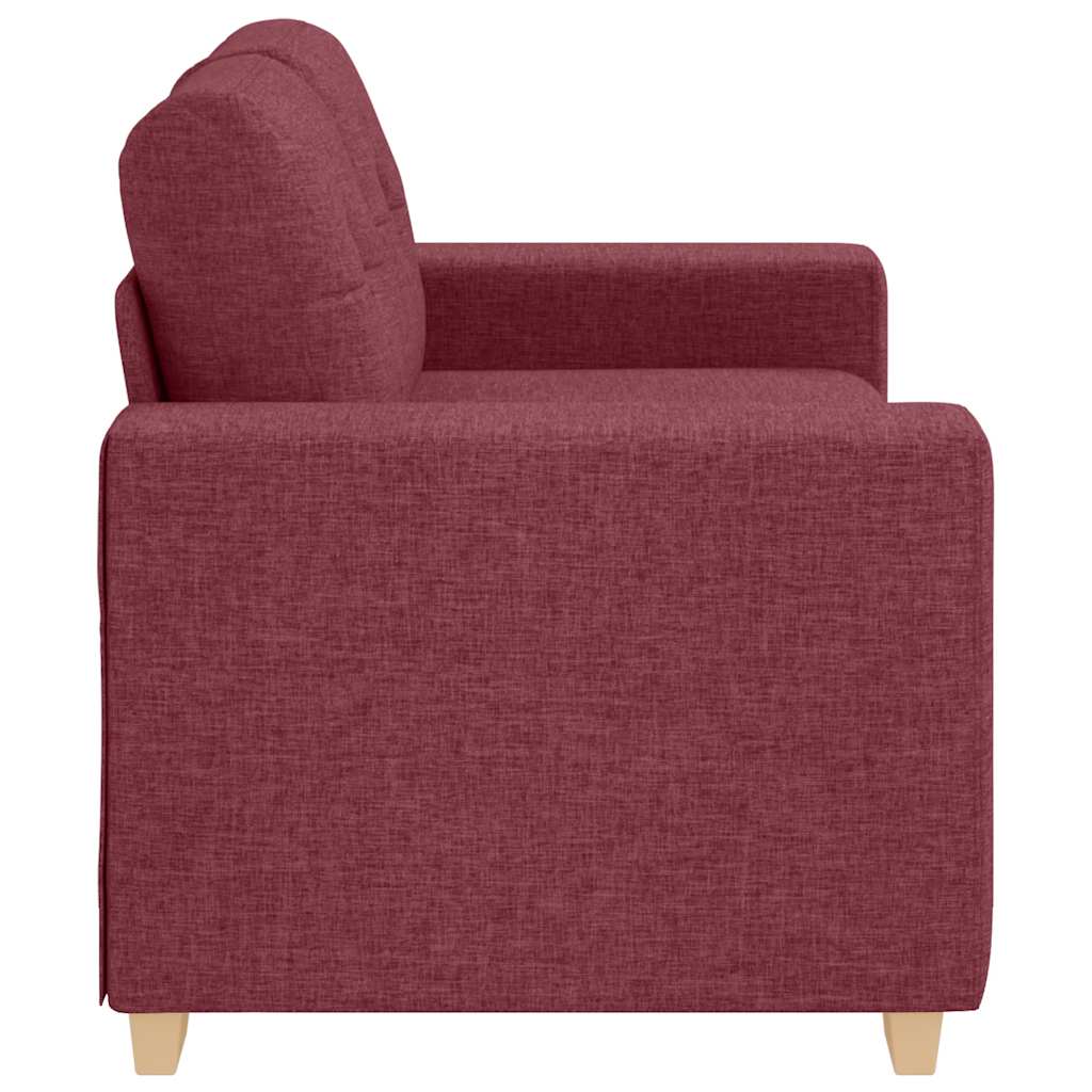 vidaXL Sofa dwuosobowa, wino czerwone, 160x77x82 cm, tkanina