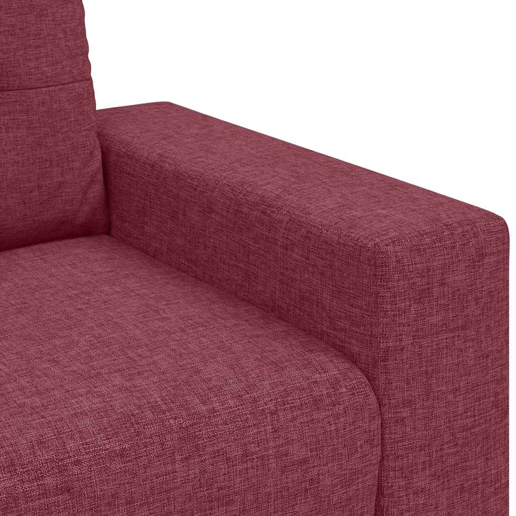 vidaXL Sofa dwuosobowa, wino czerwone, 160x77x82 cm, tkanina