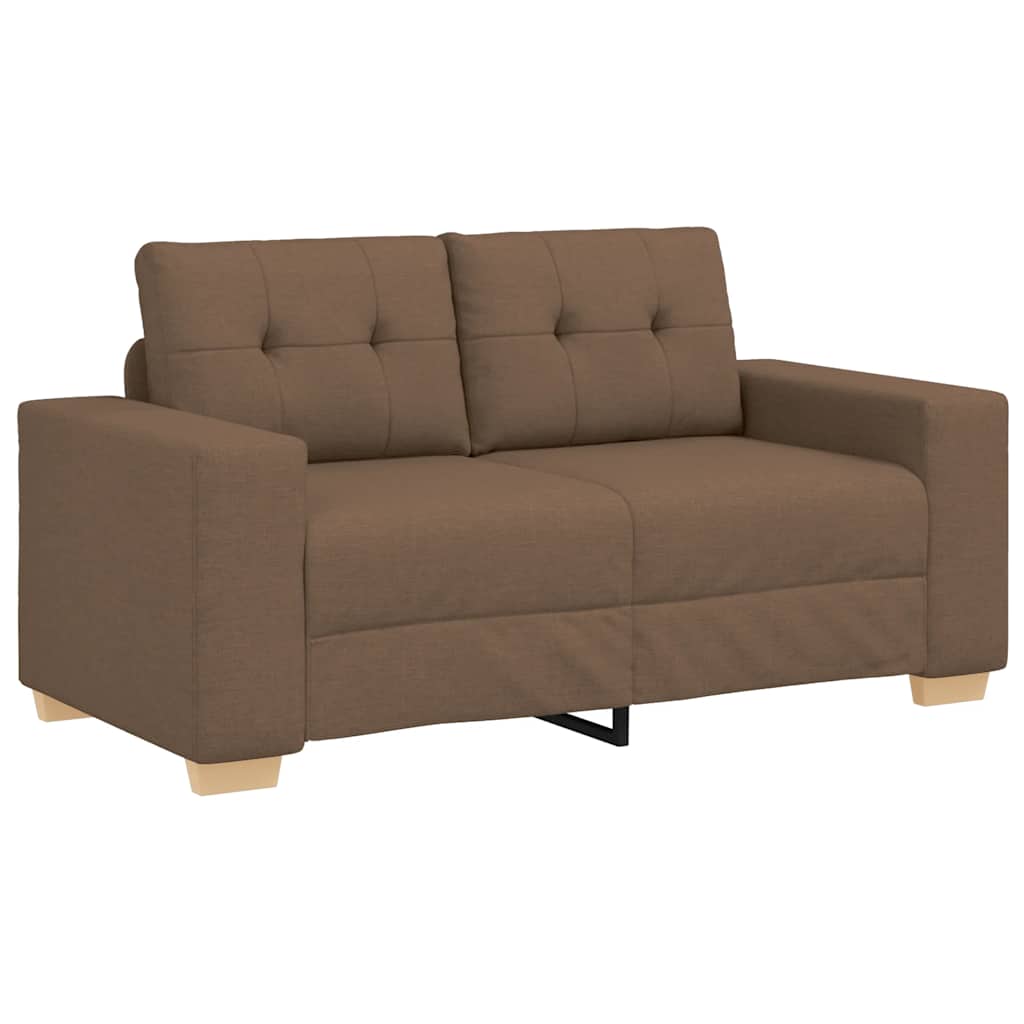 vidaXL Sofa dwuosobowa, brązowa, 160x77x82 cm, tkanina