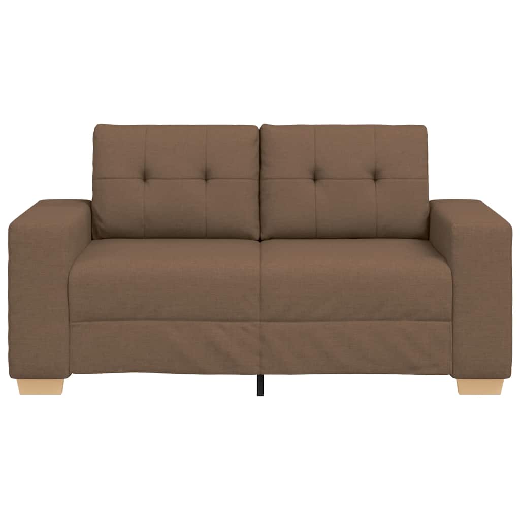 vidaXL Sofa dwuosobowa, brązowa, 160x77x82 cm, tkanina