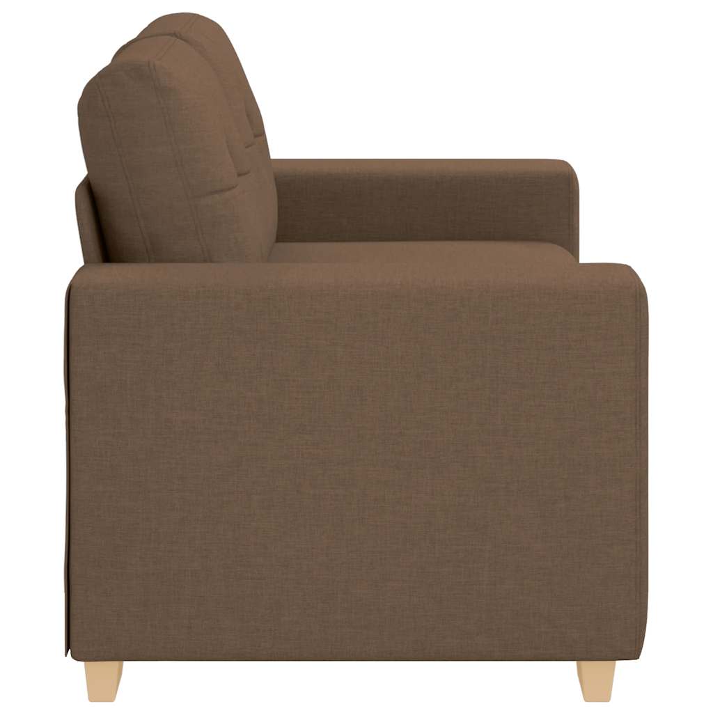 vidaXL Sofa dwuosobowa, brązowa, 160x77x82 cm, tkanina