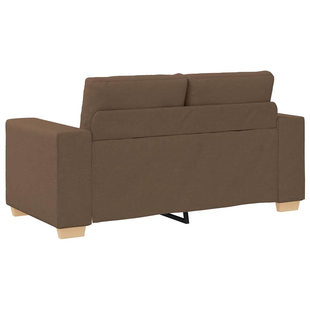 vidaXL Sofa dwuosobowa, brązowa, 160x77x82 cm, tkanina