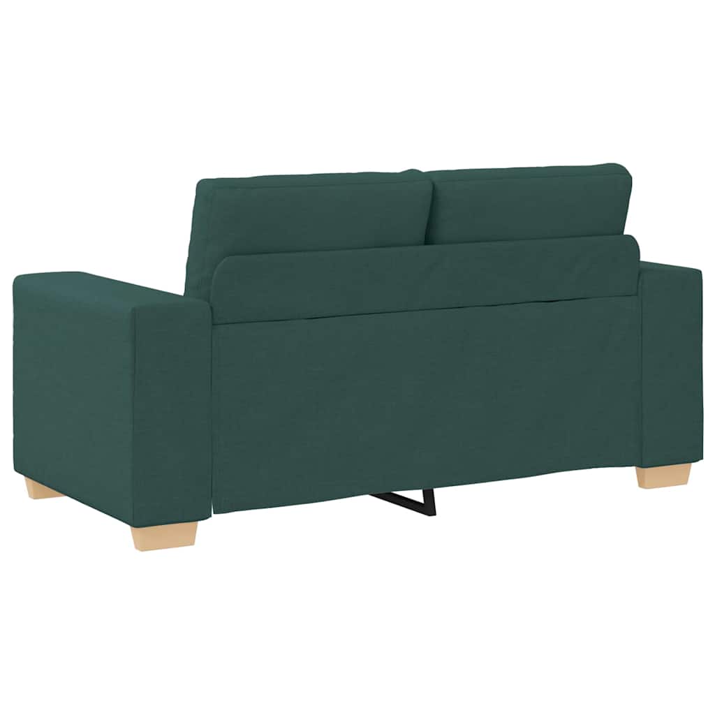 vidaXL Sofa dwuosobowa, ciemnozielona, 160x77x82 cm, tkanina