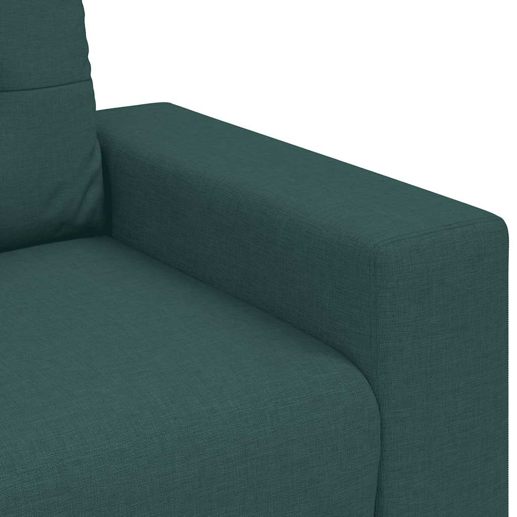 vidaXL Sofa dwuosobowa, ciemnozielona, 160x77x82 cm, tkanina