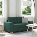 vidaXL Sofa dwuosobowa, ciemnozielona, 160x77x82 cm, tkanina