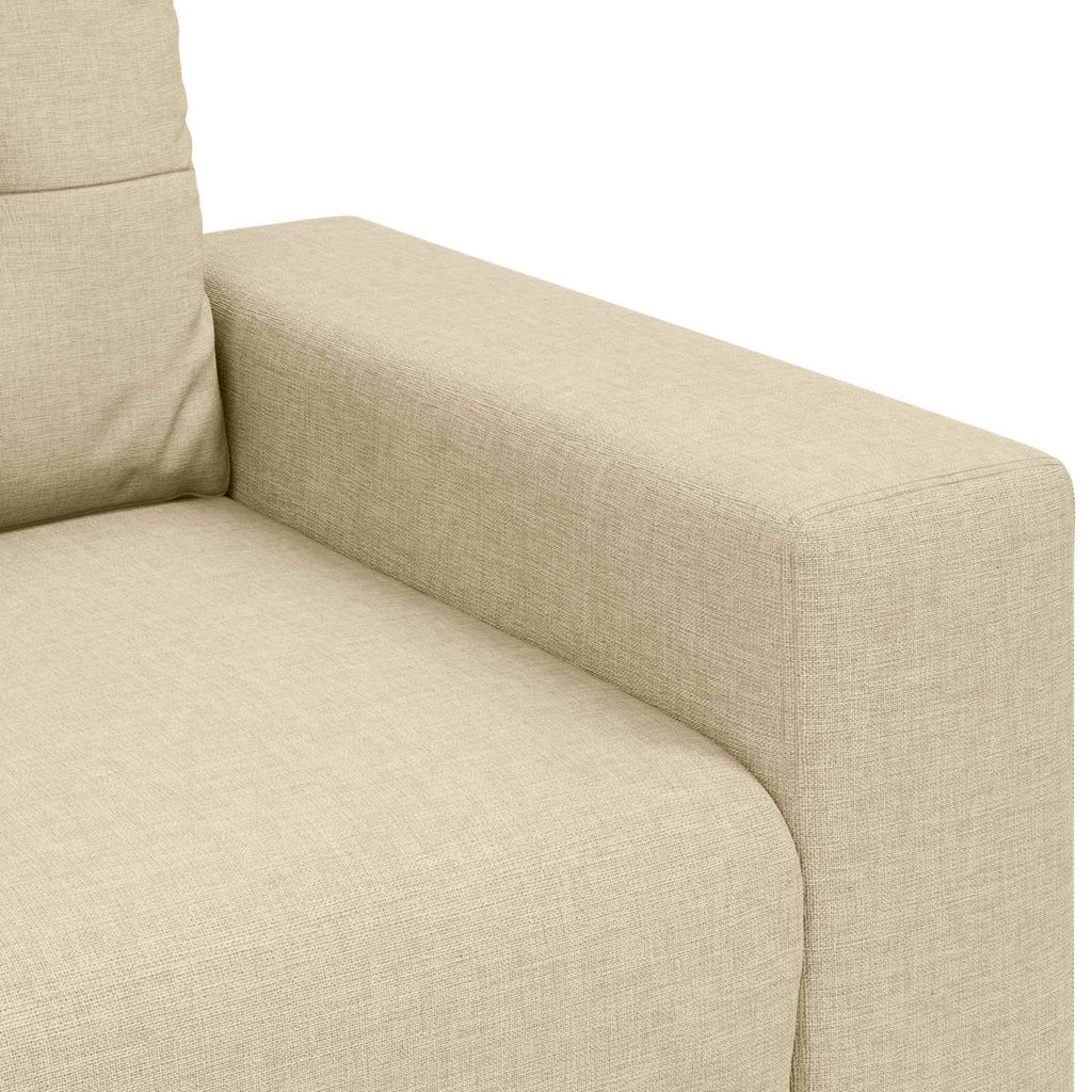 vidaXL Sofa dwuosobowa Kremowy 160 cm tkanina