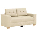 vidaXL Sofa dwuosobowa Kremowy 160 cm tkanina