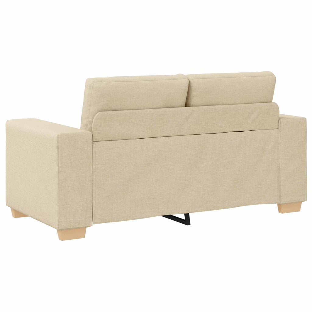 vidaXL Sofa dwuosobowa Kremowy 160 cm tkanina