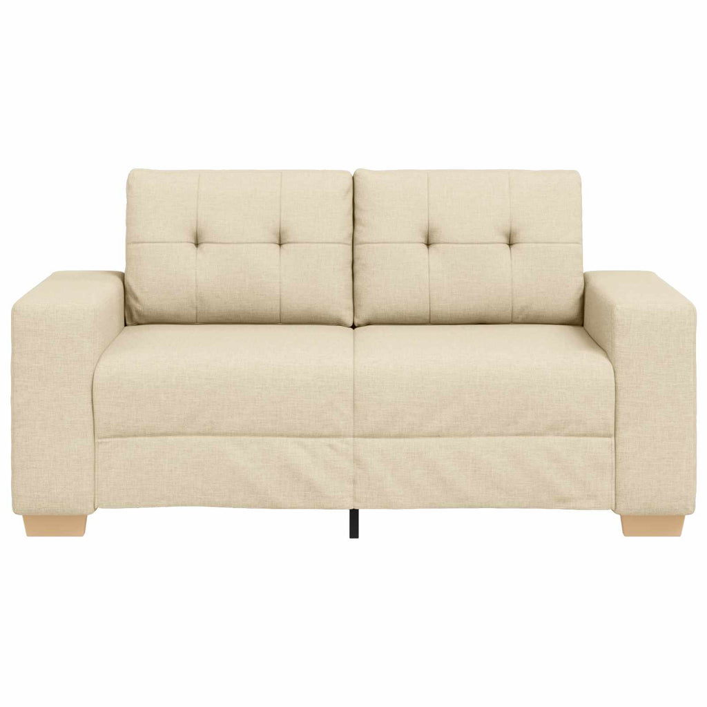 vidaXL Sofa dwuosobowa Kremowy 160 cm tkanina
