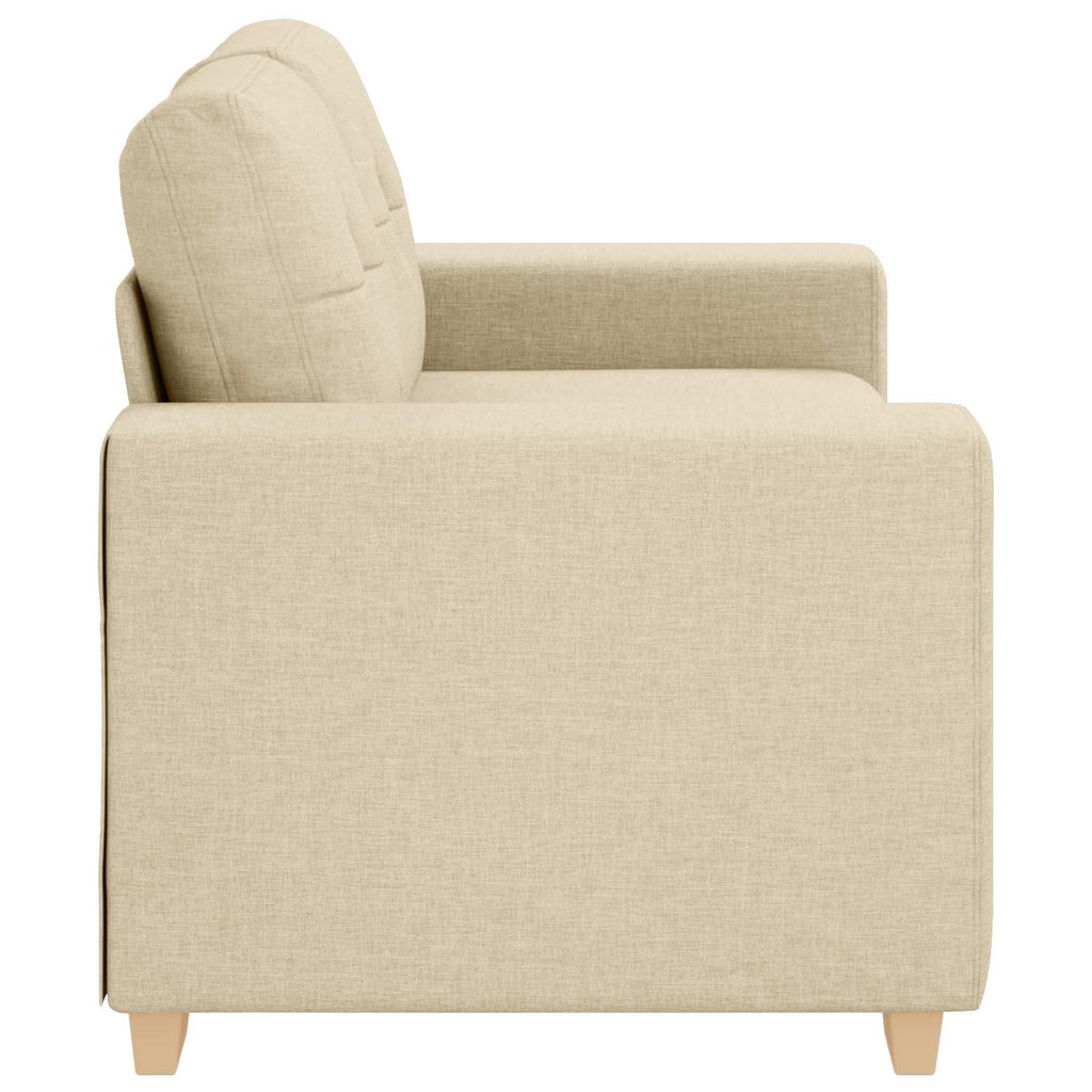 vidaXL Sofa dwuosobowa Kremowy 160 cm tkanina