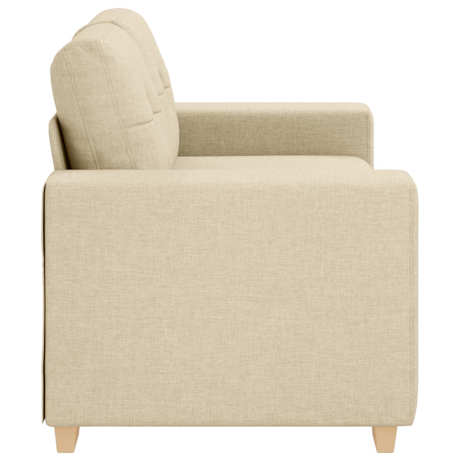 vidaXL Sofa dwuosobowa Kremowy 160 cm tkanina