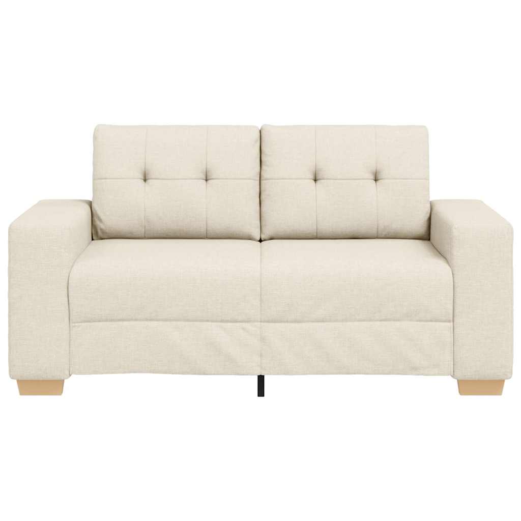 vidaXL Sofa dwuosobowa obity lnem, 160x77x82 cm