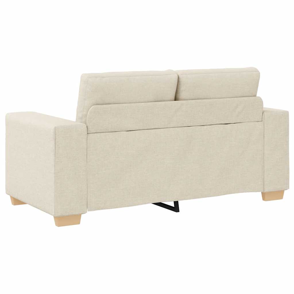 vidaXL Sofa dwuosobowa obity lnem, 160x77x82 cm