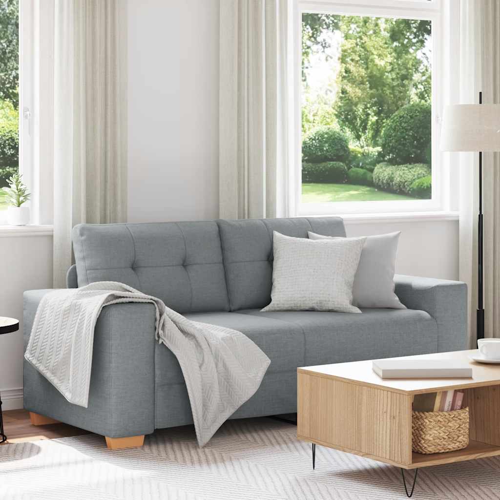 vidaXL Sofa dwuosobowa, jasnoszara, 180x77x82 cm, tkanina