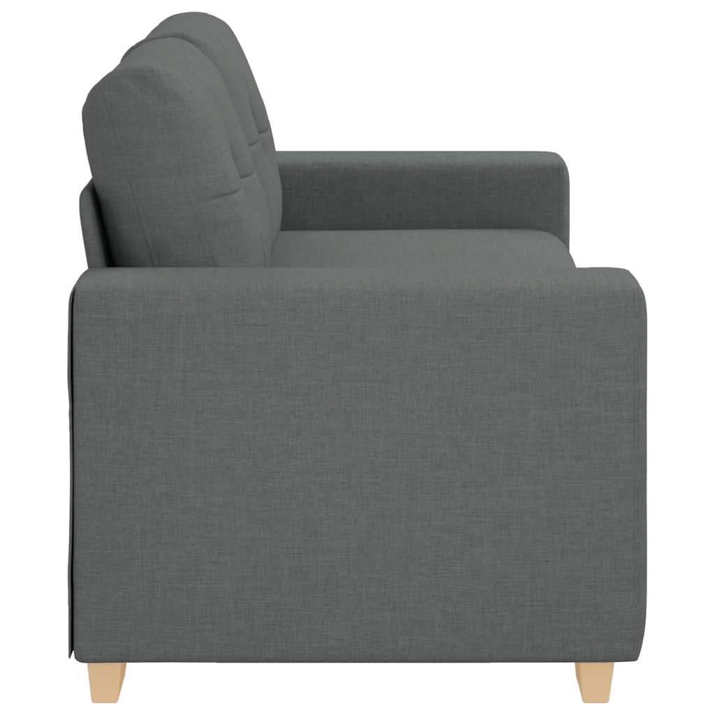 vidaXL Sofa dwuosobowa, ciemnoszara, 180x77x82 cm, tkanina
