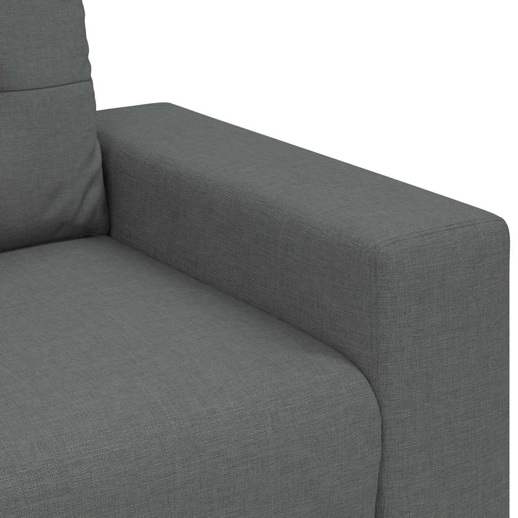 vidaXL Sofa dwuosobowa, ciemnoszara, 180x77x82 cm, tkanina