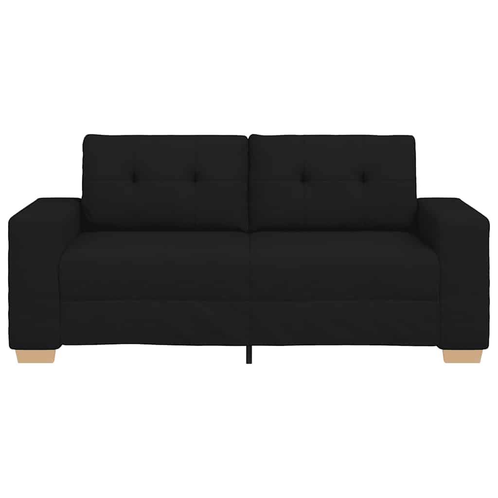 vidaXL Sofa dwuosobowa, czarna, 180x77x82 cm, tkanina