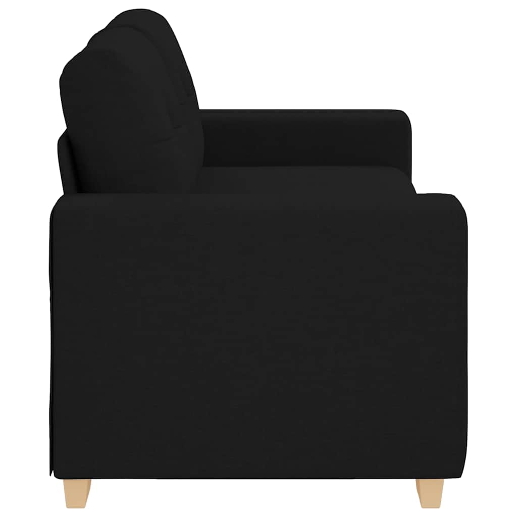 vidaXL Sofa dwuosobowa, czarna, 180x77x82 cm, tkanina