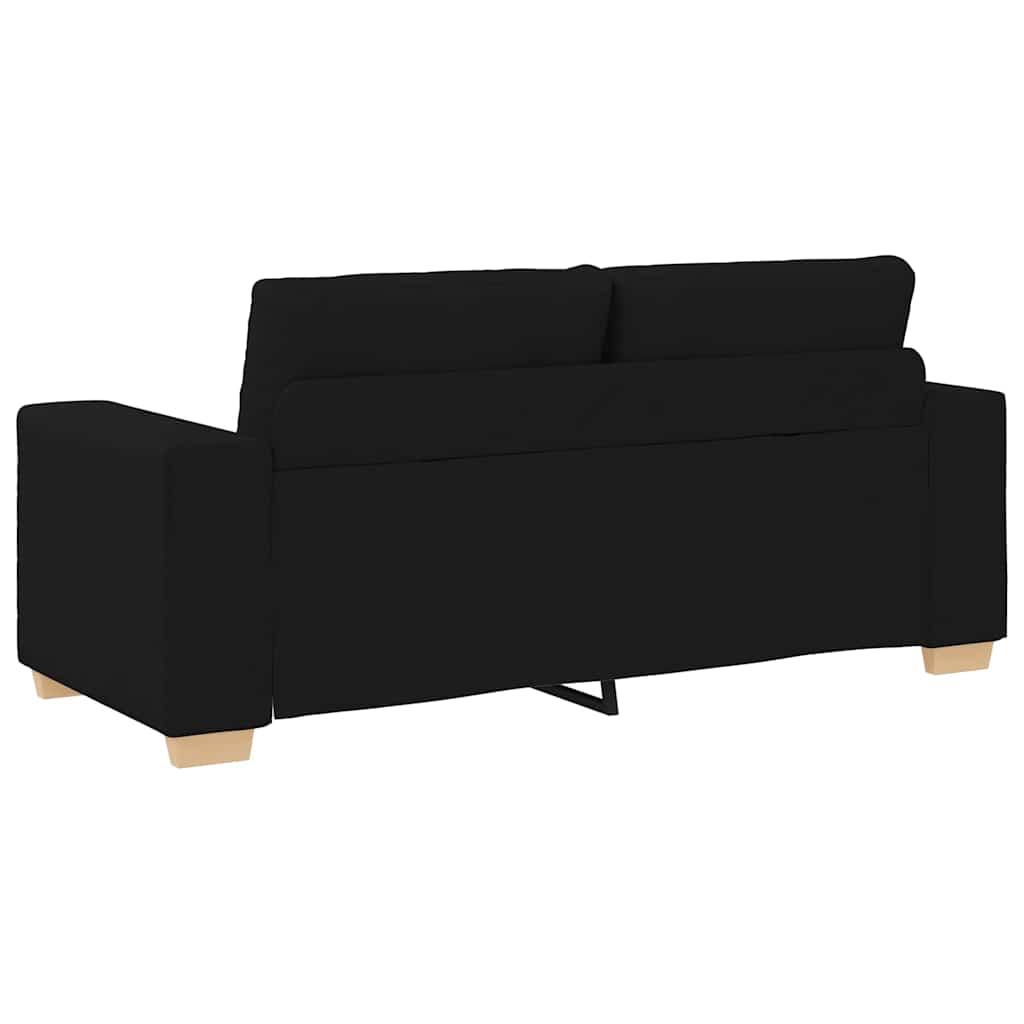 vidaXL Sofa dwuosobowa, czarna, 180x77x82 cm, tkanina