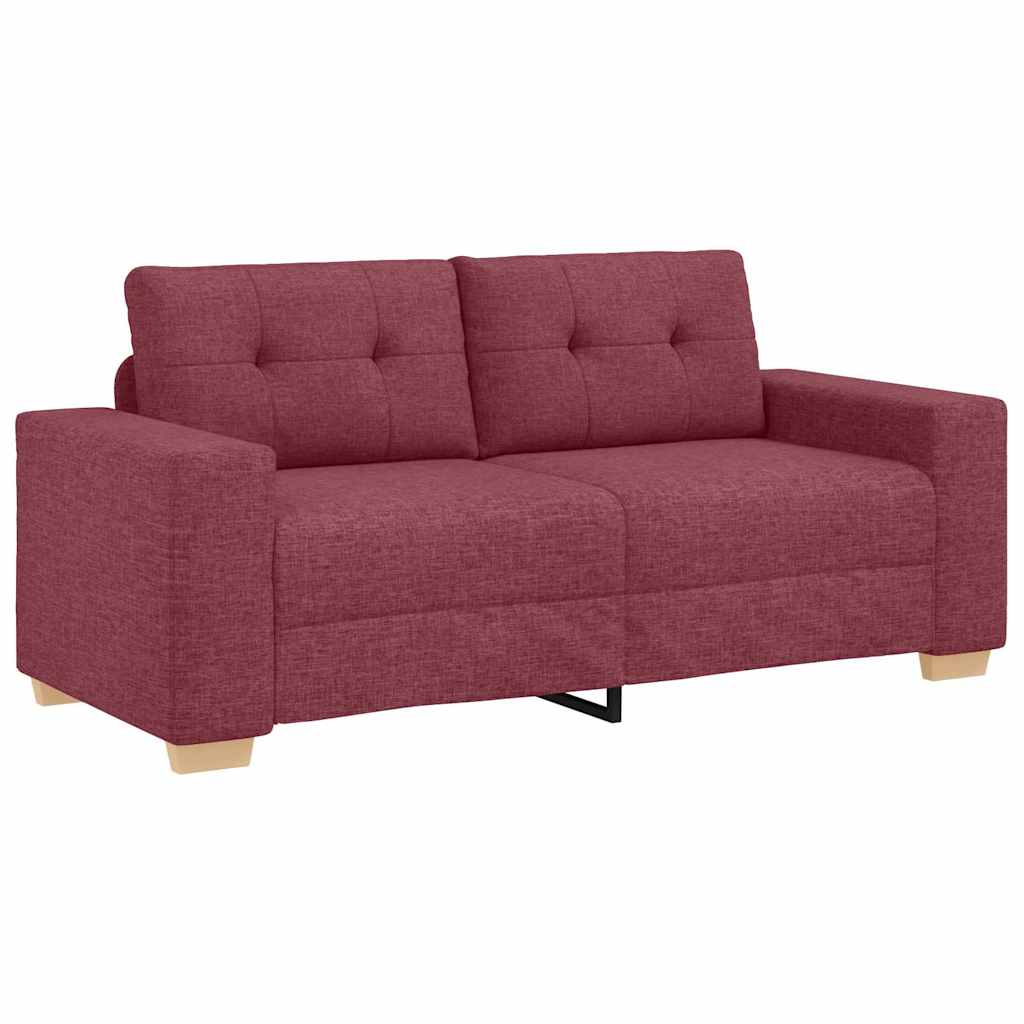 vidaXL Sofa dwuosobowa, wino czerwone, 180x77x82 cm, tkanina