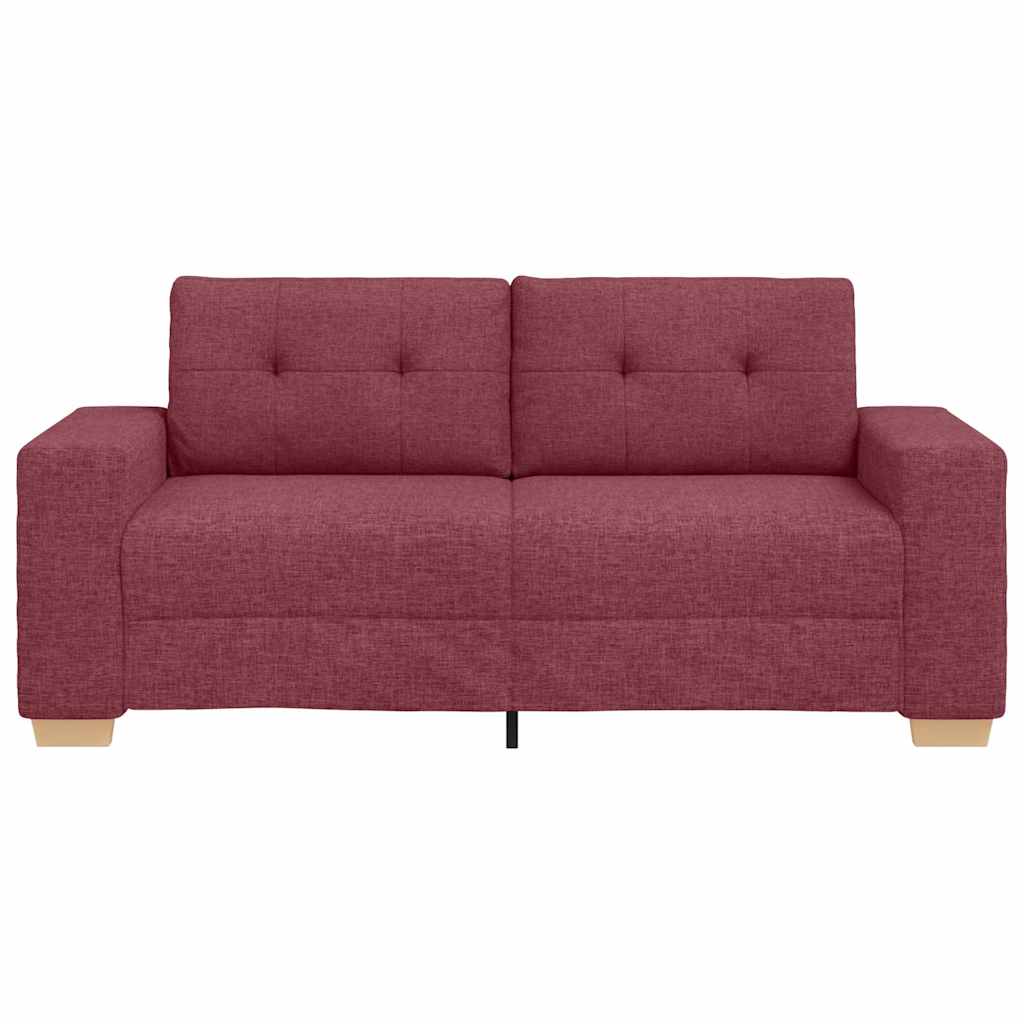 vidaXL Sofa dwuosobowa, wino czerwone, 180x77x82 cm, tkanina