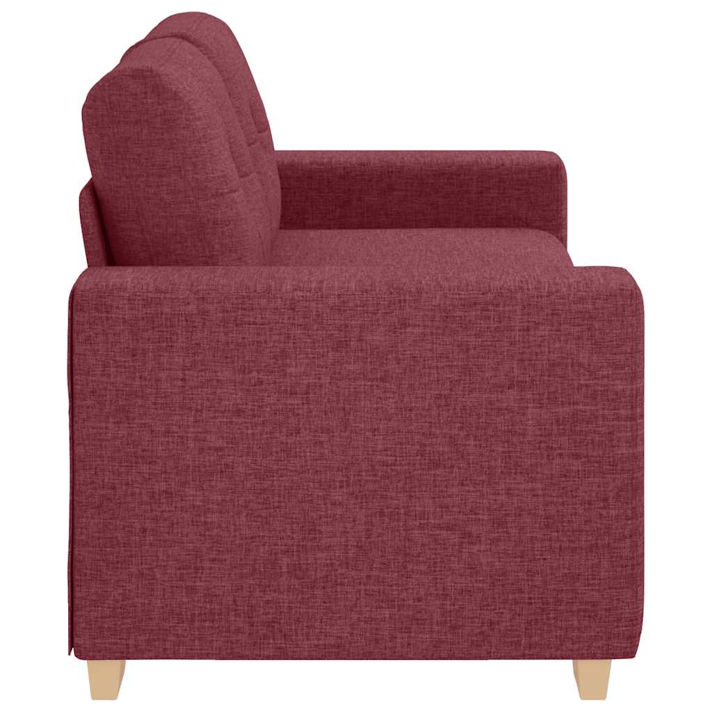vidaXL Sofa dwuosobowa, wino czerwone, 180x77x82 cm, tkanina