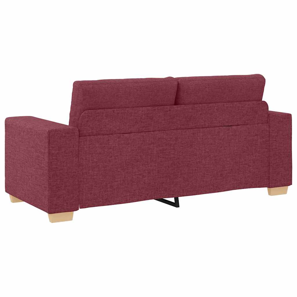 vidaXL Sofa dwuosobowa, wino czerwone, 180x77x82 cm, tkanina