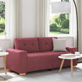 vidaXL Sofa dwuosobowa, wino czerwone, 180x77x82 cm, tkanina